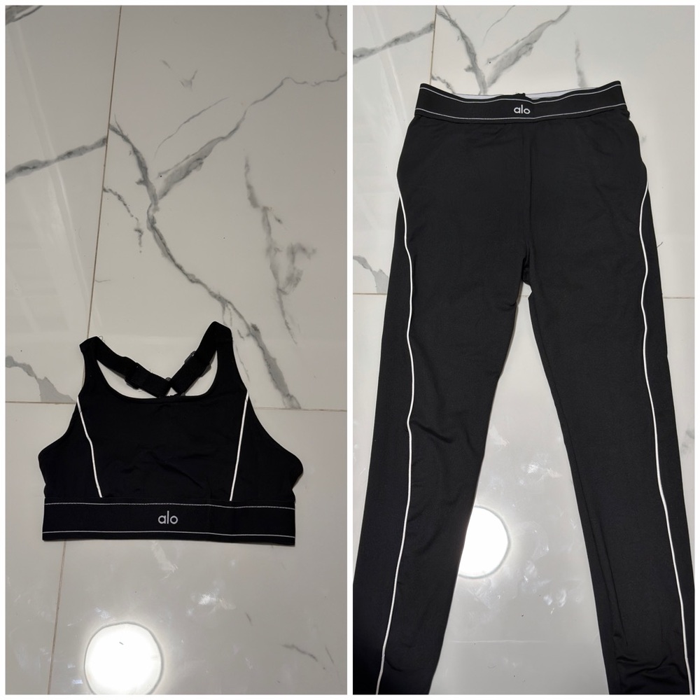 ALO Yoga Black and White Set